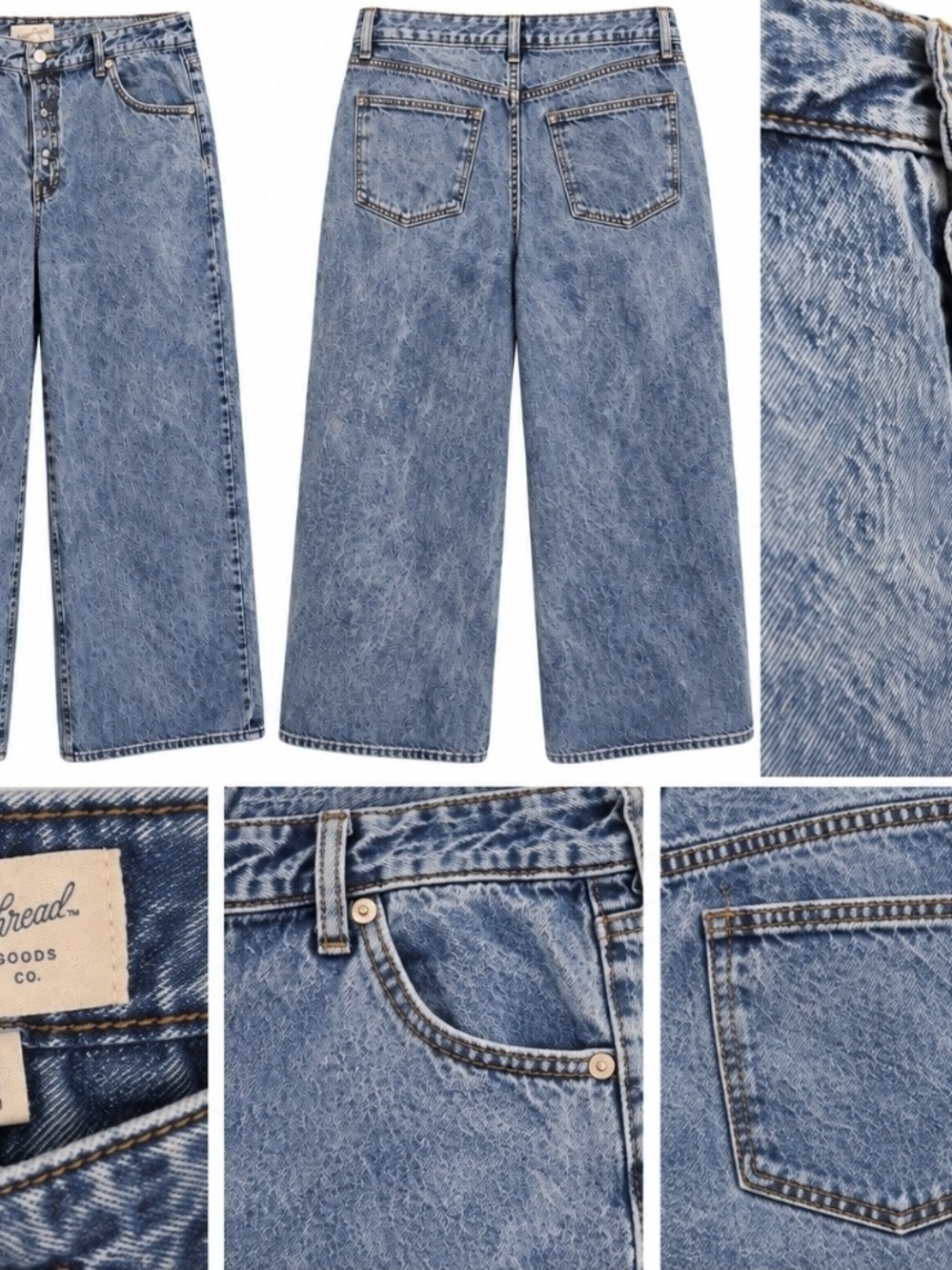 Universal Thread Light Blue Wide-Leg Denim Jeans